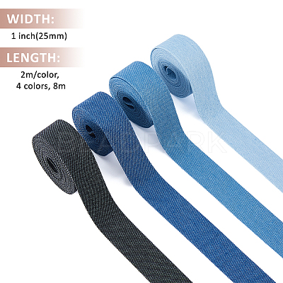 8M 4 Colors Polyester Ribbons OCOR-FH0001-56-1