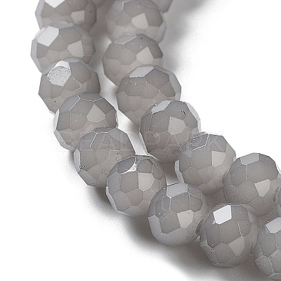 Baking Paint Imitation Jade Glass Bead Strands X-DGLA-A034-J6MM-A43-1