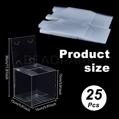 Flodable Transparent PVC Packing Hanging Boxes CON-WH0112-069-1
