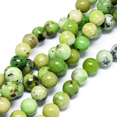 Natural Serpentine Beads Strands G-F576-01-6mm-1