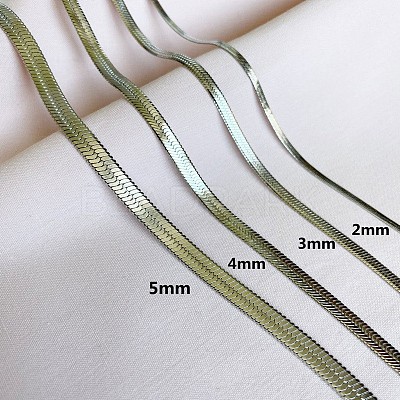 304 Stainless Steel Snake Chain Necklaces for Women WG80FEF-31-1
