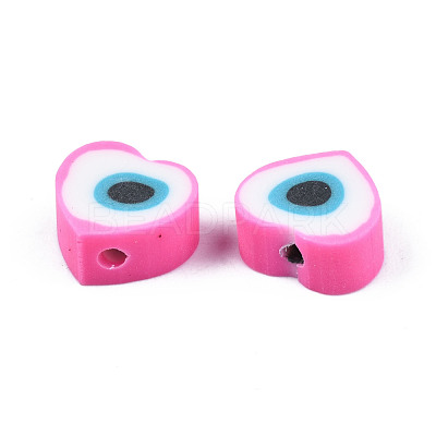 Handmade Polymer Clay Beads X-CLAY-T019-08G-1