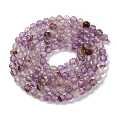 Natural Purple Phantom Quartz Purple Lodolite Quartz Beads Strands G-A235-A01-02-1
