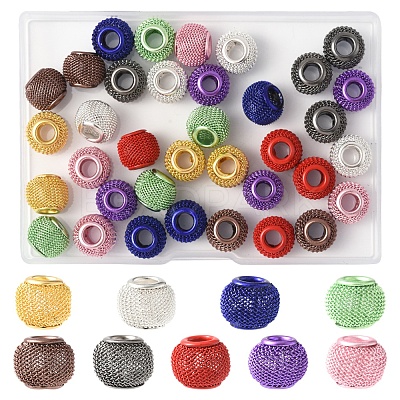 36Pcs 9 Colors Electrophoresis Iron Beads FIND-FS0004-07-1