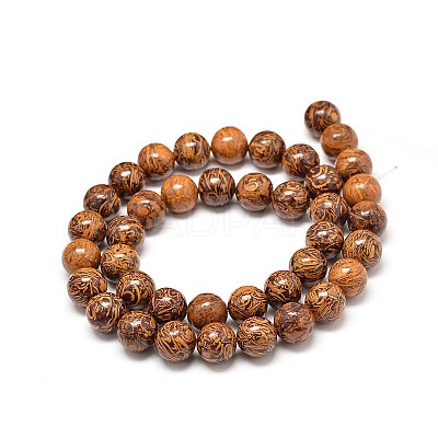 Natural Elephant Skin Jasper/Miriam Stone/Calligraphy Stone Bead Strands X-G-P075-20-6mm-1