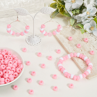 800Pcs Opaque Plastic Beads KY-SP0001-47B-1
