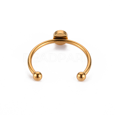 201 Stainless Steel Cuff Pad Ring Settings X-STAS-S080-042A-G-1