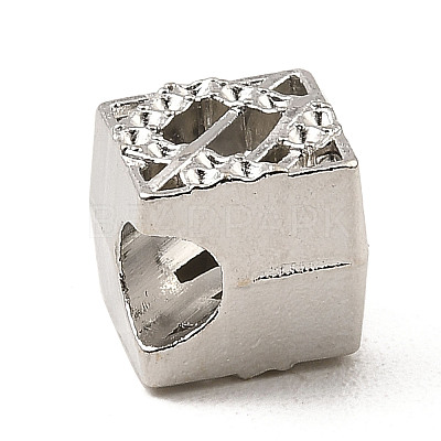Alloy European Bead Rhinestone Settings FIND-E041-20P-1
