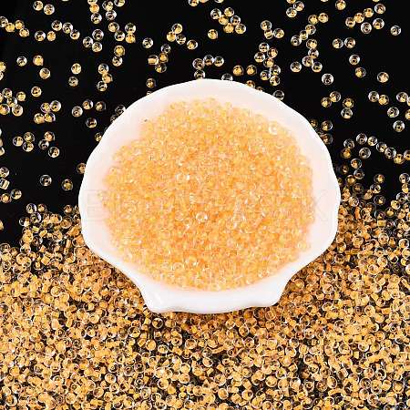 6/0 Inside Colours Transparent Glass Seed Beads SEED-T007-07F-1