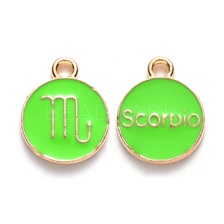 Alloy Enamel Pendants X-ENAM-S124-01B-06L-1