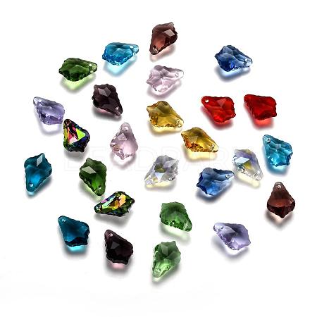Faceted Glass Pendants GLAA-F068-C-01-M-1