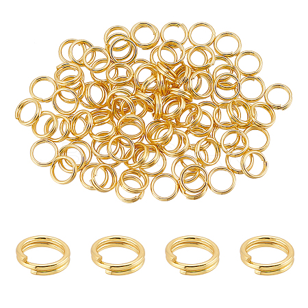 BENECREAT 2 Bags Brass Split Rings FIND-BC0005-12B-1