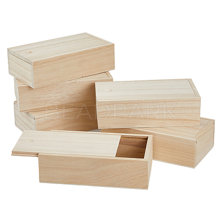 Rectangle Unfinished Wood Gift Storage Box LS-CON-WH0094-38A-1