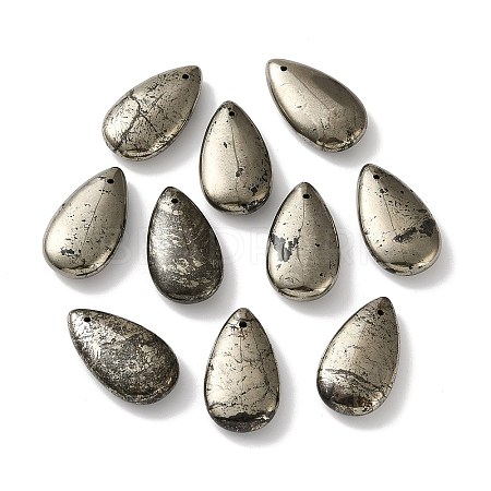 Natural Pyrite Pendants G-Z122-03-1