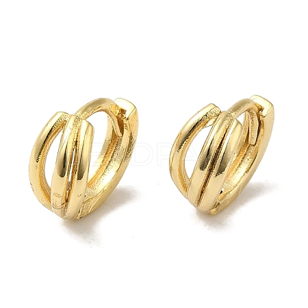 Hollow Brass Huggie Hoop Earrings for Women EJEW-C097-06G-G-1