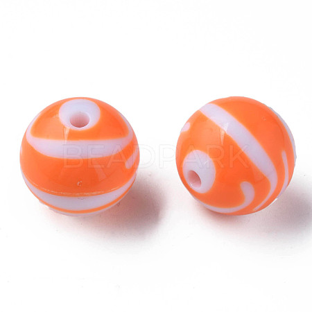 Opaque Striped Acrylic Beads MACR-S373-27C-04-1