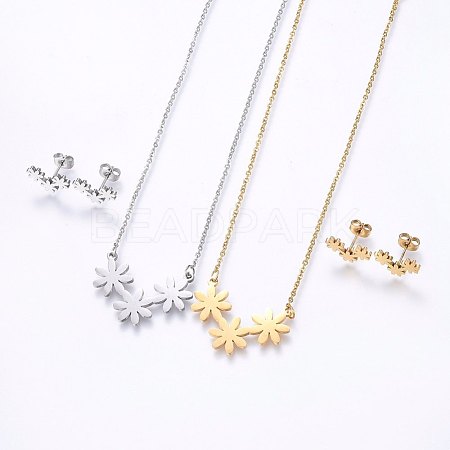 304 Stainless Steel Jewelry Sets SJEW-O090-02-1