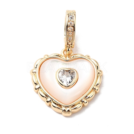 Natural Shell Pendants KK-N290-05G-1