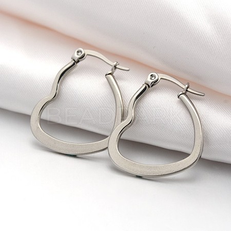 Tarnish Resistant 201 Stainless Steel Hoop Earrings X-EJEW-P066-06C-1