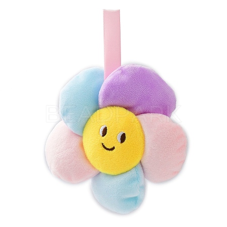 Sunflower with Smiling Face Plush Cloth Pendant Decorations KEYC-A012-03A-1