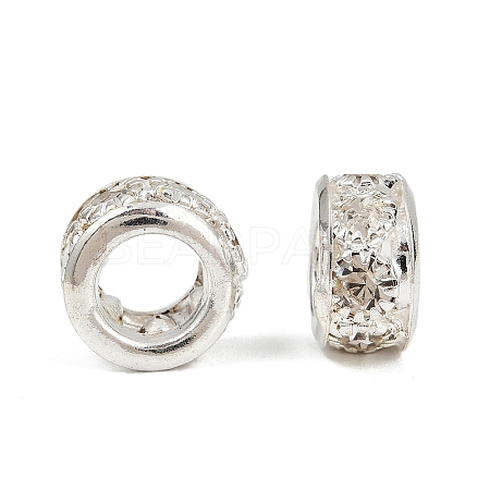 Brass Crystal Rhinestone Beads KK-Q401-03S-1