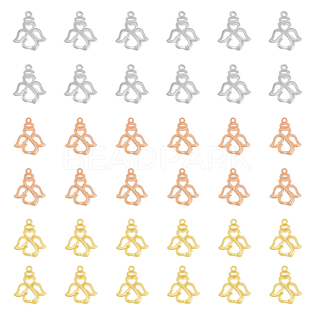 36Pcs 3 Color Brass Pendants KK-FH0005-17-1