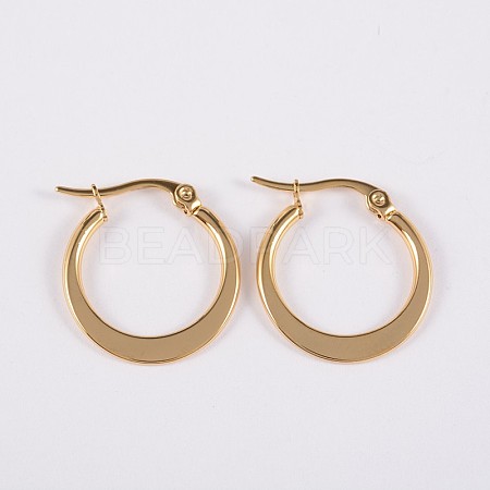 304 Stainless Steel Hoop Earrings EJEW-P040-20-A-1