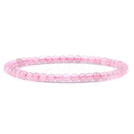 4MM Natural Rose Quartz Stretch Bracelets RP2095-7-1