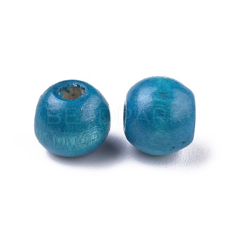 Dyed Natural Wood Beads WOOD-Q006-8mm-02-LF-1