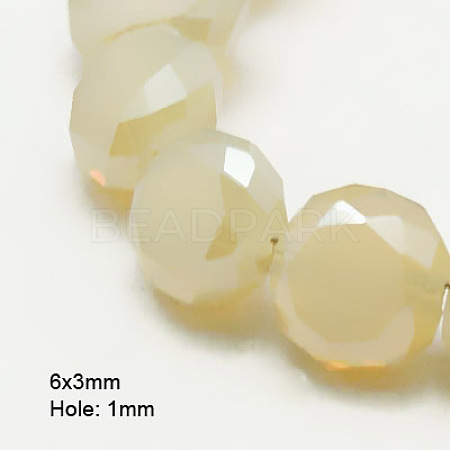 Electroplate Glass Beads X-EGLA-D028-13-1