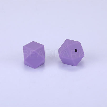 Hexagonal Silicone Focal Beads SI-JX0020A-109-1