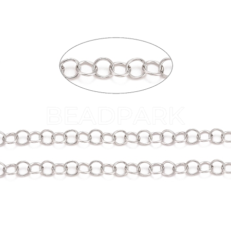 Tarnish Resistant 304 Stainless Steel Rolo Chains CHS-F011-08F-P-1