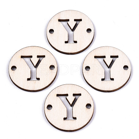 Unfinished Natural Poplar Wood Links Connectors WOOD-S045-140B-01Y-1
