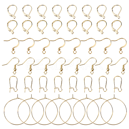 Brass Hoop Earring Findings KK-HS0002-07-1