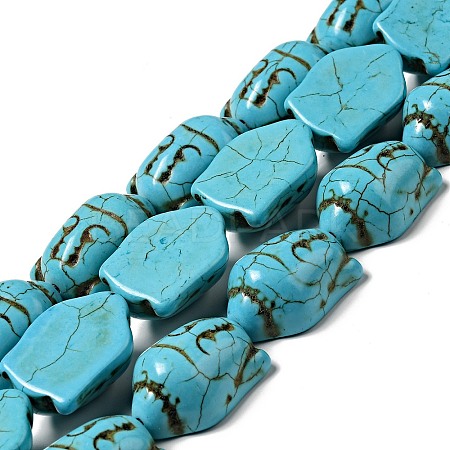 Synthetic Turquoise Beads Strands LS-TURQ-G119-20x29mm-08-1