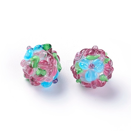 Handmade Bumpy Lampwork Beads LAMP-E021-06E-1