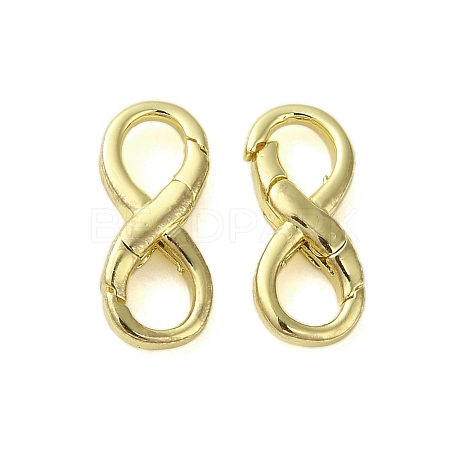 Brass Spring Gate Rings KK-B089-07G-1