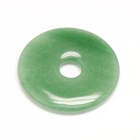 Donut/Pi Disc Natural Gemstone Pendants G-L234-40mm-10-1