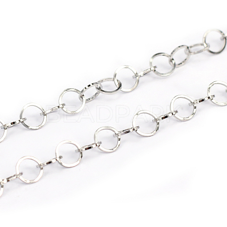 Non-Tarnish 3.28 Feet 304 Stainless Steel Cable Chains X-CHS-L001-95-5mm-1