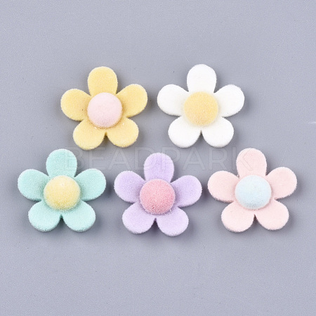 Flocky Resin Cabochons FIND-T046-25A-1