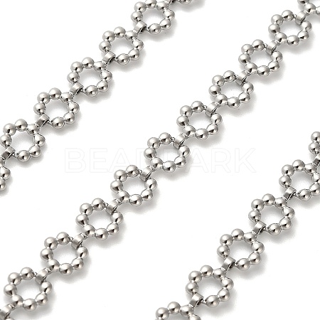 304 Stainless Steel Flower Link Chains CHS-A016-57P-A-1