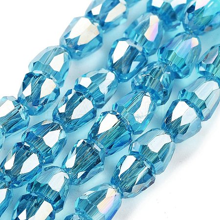 Electroplate Glass Beads Strands EGLA-D030-T4mm-B03-1