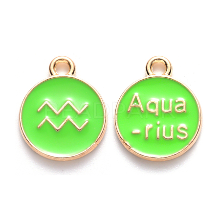 Alloy Enamel Pendants ENAM-S124-01B-06J-1