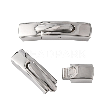 304 Stainless Steel Bayonet Clasps X-STAS-P158-01C-P-1