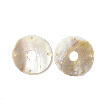 Natural Freshwater Shell Connector Charms SHEL-C003-09-1