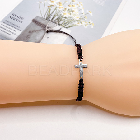 Alloy Cross Link Bracelets for Men Women WGE4022-08-1