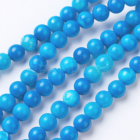 Natural Agate Beads Strands G-G754-09-8mm-1