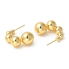 Rack Plating Brass Ear Studs for Women EJEW-Q770-13G-2