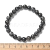Natural Larvikite Bead Stretch Bracelets X-BJEW-K212-B-046-7