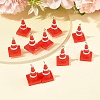 10Pcs Resin Iron Pendants RESI-FS0002-06-8